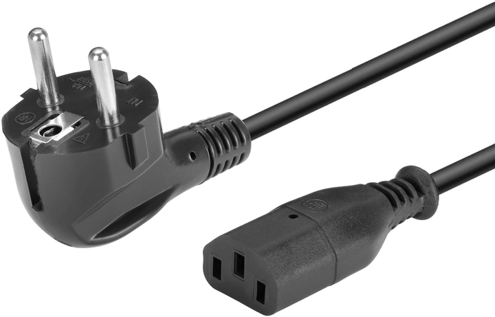 Kabel zasilający Montis IEC - CEE7/7 1.5 m Black (5901811405532) - obraz 1