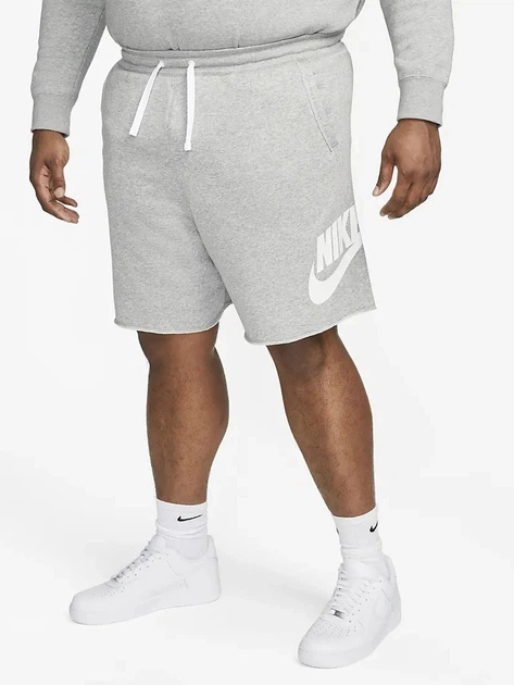 Шорты хлопковые длинные мужские Nike M Nk Club Alumni Hbr Ft Short DX0502-063 3XL Серые (196154942676) - изображение 2