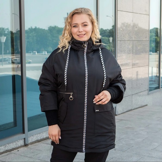 Демисезонная куртка женская большого размера UF-Fashion Сити-окс 58 ...