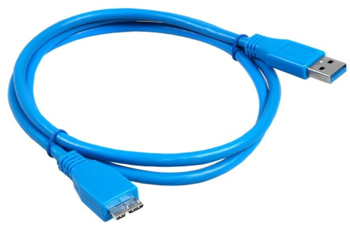 Кабель Maclean USB Type-A 3.0 - micro-USB 3.0 0.5 м Blue (5902211101420) - зображення 1