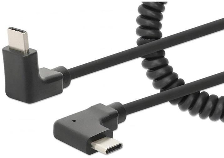 Kabel zasilający Manhattan USB Type-C M/M 1 m Black (766623356213) - obraz 1