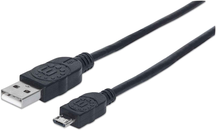 Кабель Manhattan USB Type-A - micro-USB M/M 0.5 м Black (766623325677) - зображення 1