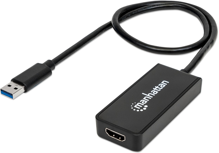 Kabel adapter Manhattan USB Type-A 3.0 - HDMI M/M 0.6 m Black (766623152259) - obraz 1
