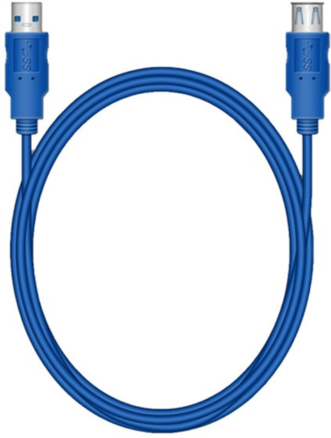 Kabel MediaRange USB Type-A M/F 1.8 m Blue (4260283117062) - obraz 1