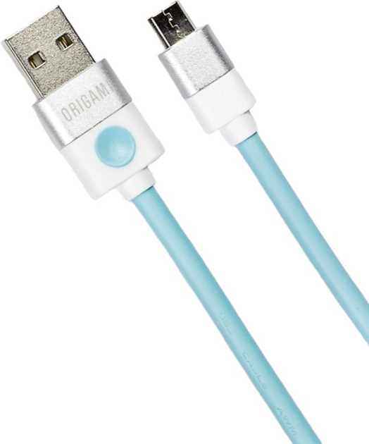 Kabel Origami USB Type-A - micro-USB 2 m Blue (5901592832671) - obraz 1