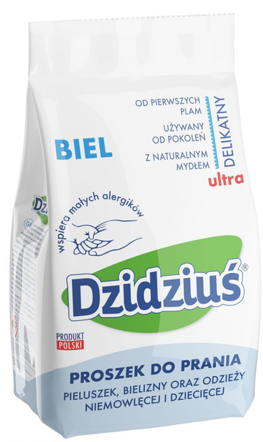 Proszek do prania Dzidziuś Hipoalergiczny dla odzieży niemowlęcej i dziecięcej do bieli 1.5 kg (5900133002467) - obraz 1