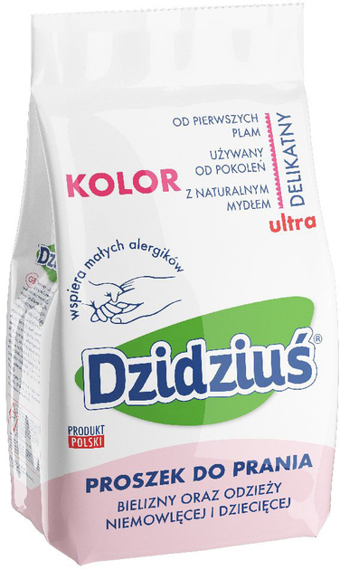 Proszek do prania Dzidziuś Ultra delikatny dla odzieży niemowlęcej i dziecięcej do ubrań kolorowych 1.5 kg (5900133003600) - obraz 1