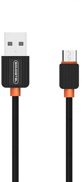 Kabel Somostel USB Type-A - micro-USB 2A 1 m Black (5902012967669) - obraz 1
