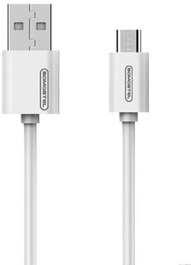 Кабель Somostel USB Type-A - micro-USB 3.1A 1.2 м White (5904238703328) - зображення 1