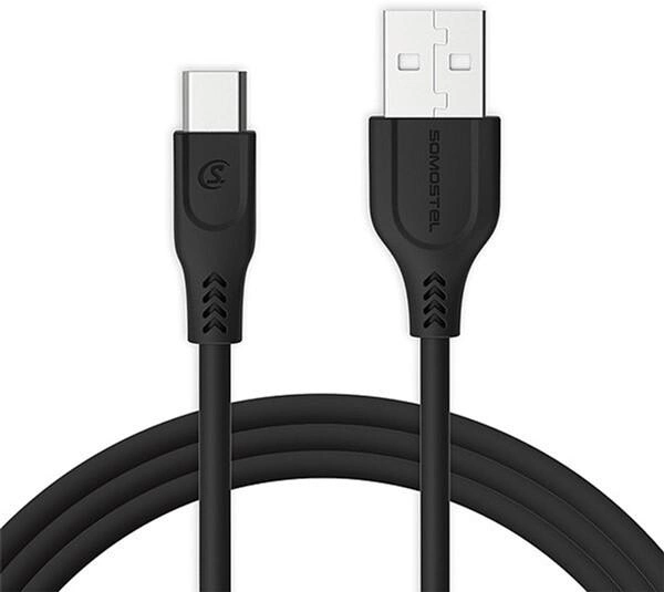 Kabel Somostel USB Type-A - micro-USB 3.1A 3 m Black (5902012966815) - obraz 1