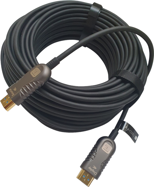 Kabel Techly HDMI - HDMI 2.0 M/M 30 m Black (8051128103991) - obraz 1