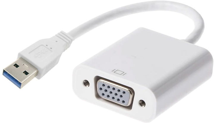 Кабель адаптер Techly USB Type-A - VGA 1.5 м White (8057685306950) - зображення 1