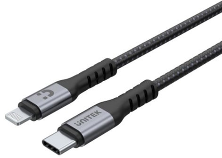 Kabel Unitek USB Type-C - Lightning M/M 1 m Gray (4894160042835) - obraz 1