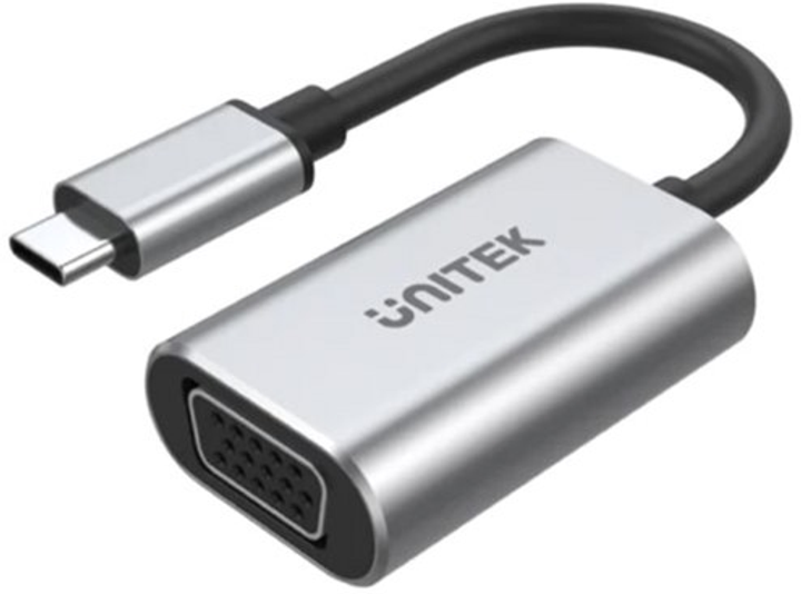 Кабель адаптер Unitek USB Type-C - VGA 0.15 м Silver (4894160031723) - зображення 1