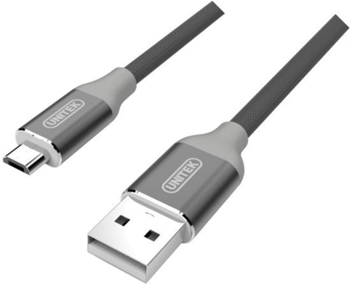 Kabel Unitek USB Type-A - micro-USB M/M 1 m Gray (4894160031884) - obraz 1