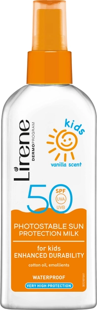 Mleczko przeciwsłoneczne dla dziecka Lirene Sun Kids Gentle Protective Milk with Vanilla Oil SPF 50 150 ml (5900717318212) - obraz 1