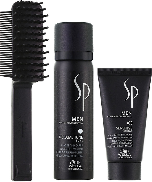 Набір для зафарбовування сивини Wella Professionals SP Men Gradual Tone Black 60 мл (4015600226015) - зображення 1