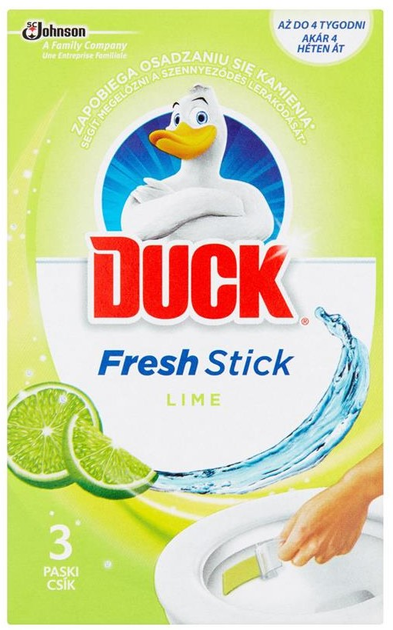 Żelowe paski do toalet Duck Fresh Stick Lime 27 g (5000204681574) - obraz 1