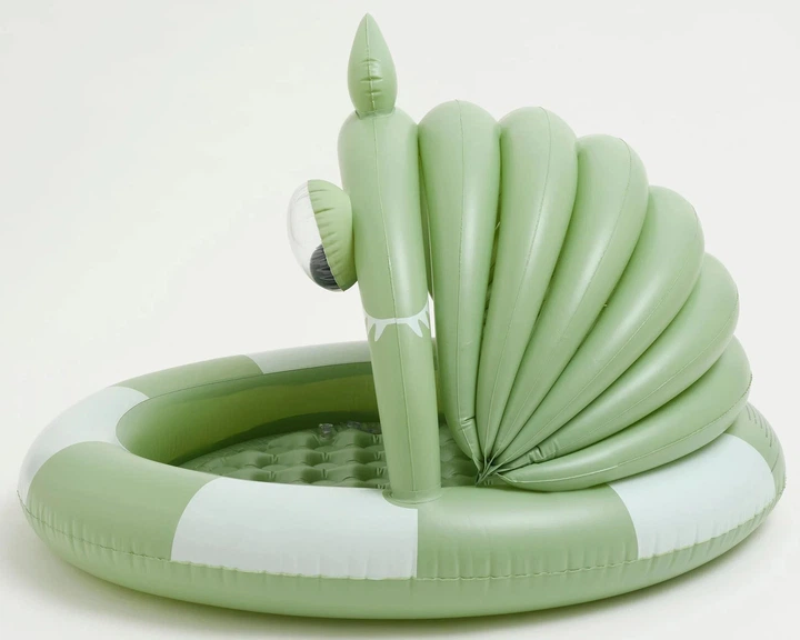 Надувний басейн Sunnylife Shark Tribe з дахом Хакі (9339296061213) - зображення 3