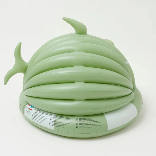 Надувний басейн Sunnylife Shark Tribe з дахом Хакі (9339296061213) - зображення 4