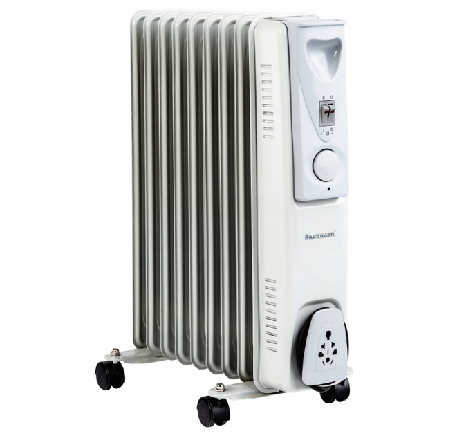 Обігрівач масляний Riwall 2500 W 13 ребер - зображення 4