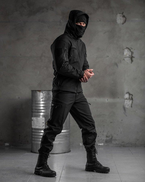 Тактичний костюм SoftShell Police black S - зображення 2