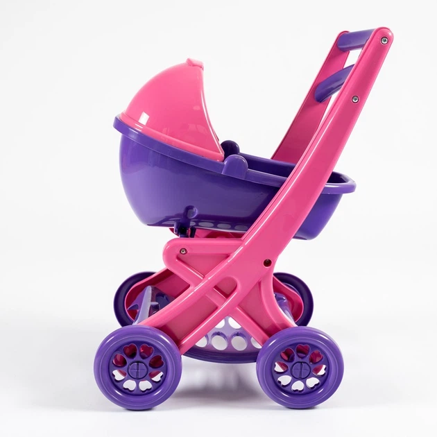 Коляска для ляльок з люлькою Doloni Toys 0121/02 фіолетова - изображение 2