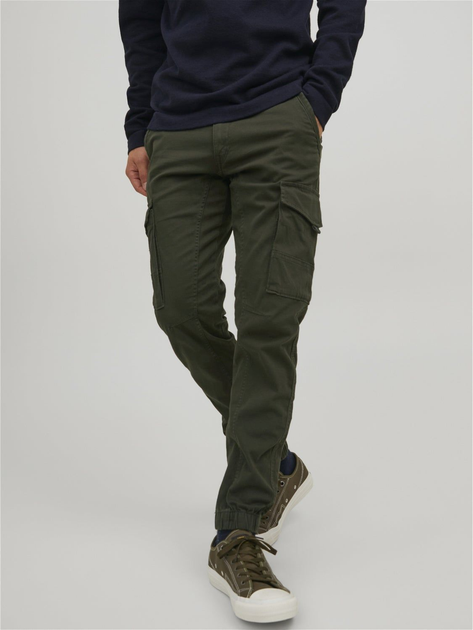 Штаны Карго мужские Jack & Jones XAZ423066PVYD 29-30 Темно-зеленые ...