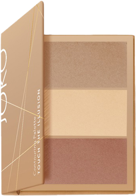 Paletka do konturowania twarzy 3 w 1 Joko Touch The Illusion Contouring Palette 02 Cocoa 3x3.5 g (5903216601465) - obraz 1