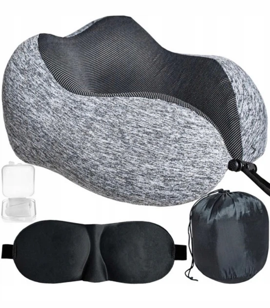 Дорожня подушка Iso Trade з ефектом Rogal Memory Foam, подушка для подорожей (Soydol-75019937) сірий - Фото 8 Дорожня подушка Iso Trade з ефектом Rogal Memory Foam, подушка для подорожей (Soydol-75019937) сірий - изображение 8