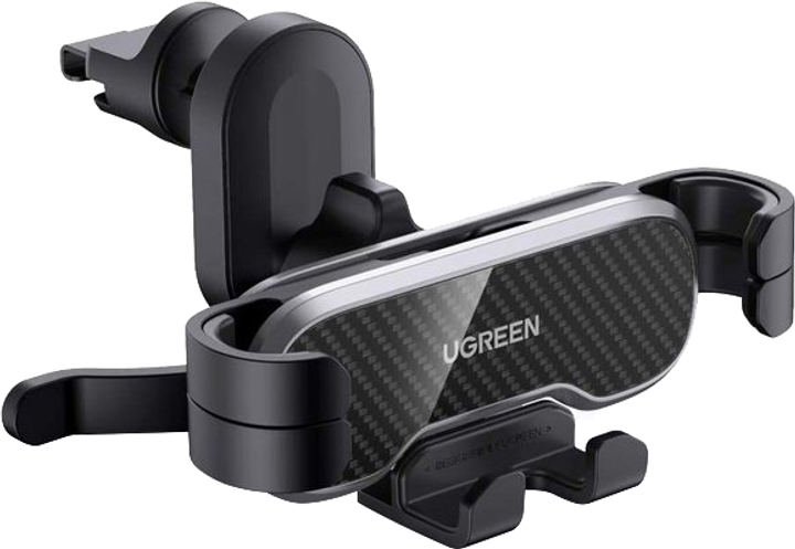 Автотримач для телефону Ugreen LP228 Gravity Air Vent Car Holder With Clip Black (6957303888719) - зображення 1