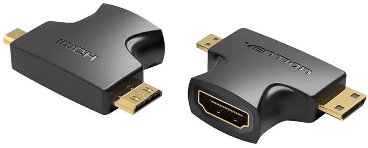 Adapter Vention HDMI m - Mini HDMI F + Micro HDMI F (6922794748064) - obraz 2
