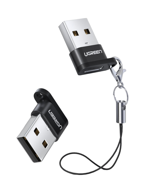 Adapter Ugreen US280 USB Type-A/USB Type-C Black (6957303855681) - obraz 1