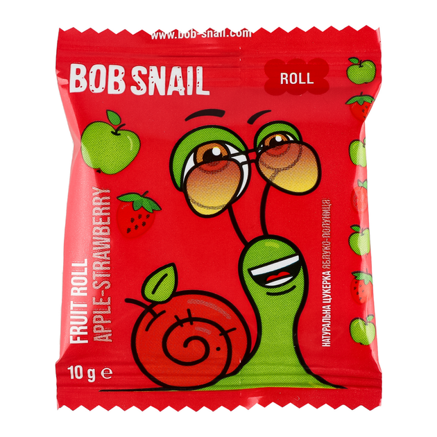 Натуральные конфеты яблочно-клубничные Bob Snail 10 г - Фото 1 Натуральные конфеты яблочно-клубничные Bob Snail 10 г - изображение 1