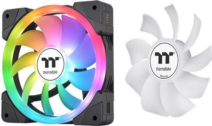 Zestaw wentylatorówThermaltake SWAFAN EX12 ARGB 12 cm Biały 3 szt. (CL-F167-PL12SW-A) - obraz 4