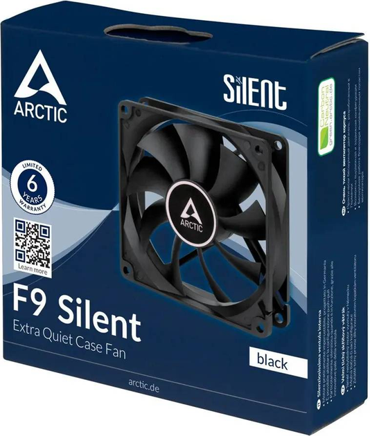 Wentylator Arctic F9 Silent 92mm Czarny (ACFAN00211A) - obraz 4
