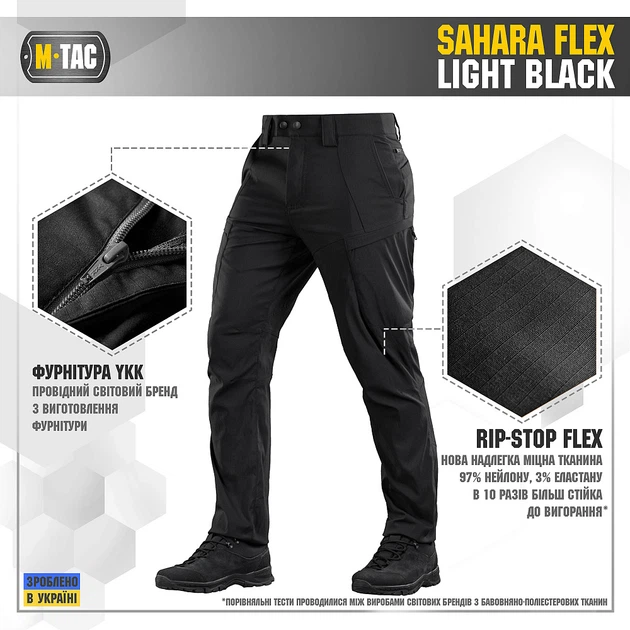 Штани M-Tac Sahara Flex Light Black 34/30 - зображення 2