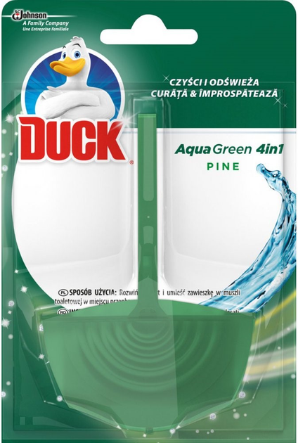 Zawieszka do toalety Duck Aqua Green 4w1 40 g (5000204016581) - obraz 1
