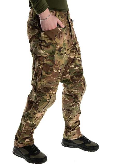 Штаны тактические с наколенниками военные мультикам multicam брюки камуфляж армейские боевые штаны ВСУ XXXL - изображение 2
