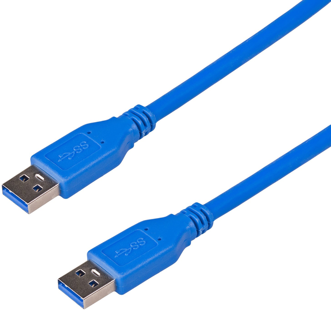 Kabel Akyga USB Type-A - USB Type-A M/M 1.8 m Blue (5901720132086) - obraz 1