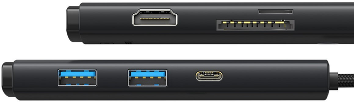 USB-хаб Baseus Lite Series 6-Port Type-C HUB Docking Station (WKQX050001) - зображення 4