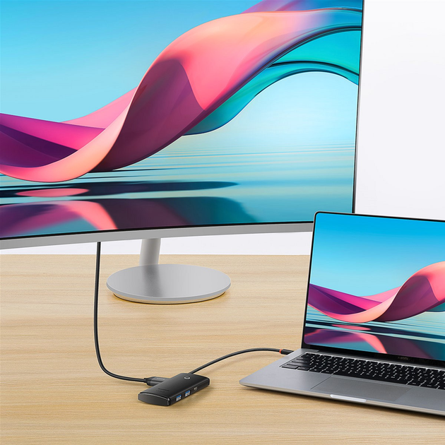 USB-хаб Baseus Lite Series 6-Port Type-C HUB Docking Station (WKQX050001) - зображення 9
