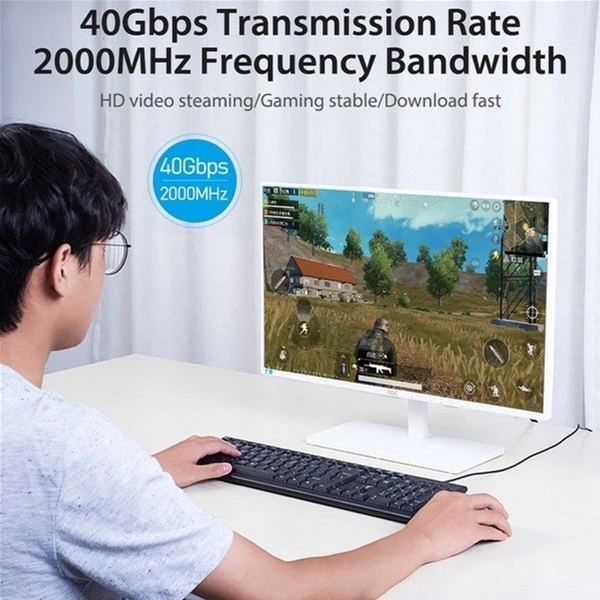 Патч-корд Vention CAT 8 SSTP Ethernet 20 м rj-45 - rj-45 8 жил Black (6922794744608) - зображення 4