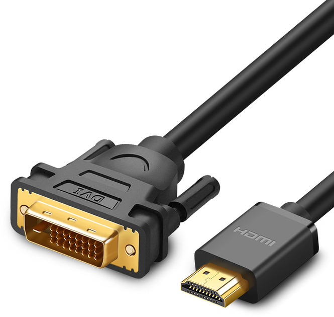 Kabel Ugreen HD106 HDMI to DVI 2 m Black (6957303811359) - obraz 2