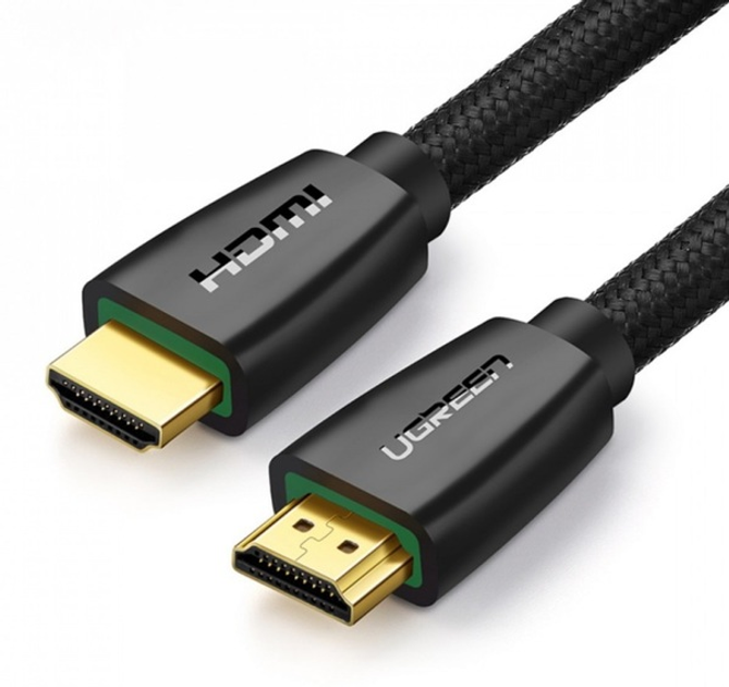 Kabel Ugreen HD118 High-End HDMI Cable Nylon Braid 1.5 m Black (6957303844098) - obraz 2