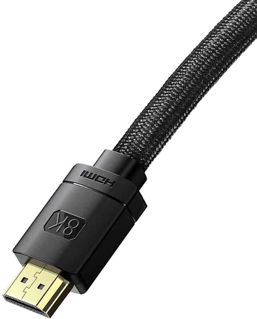 Kabel Baseus HDMI m - M, 1 m, V2.1 8K, High Definition Series Black (CAKGQ-J01) - obraz 2