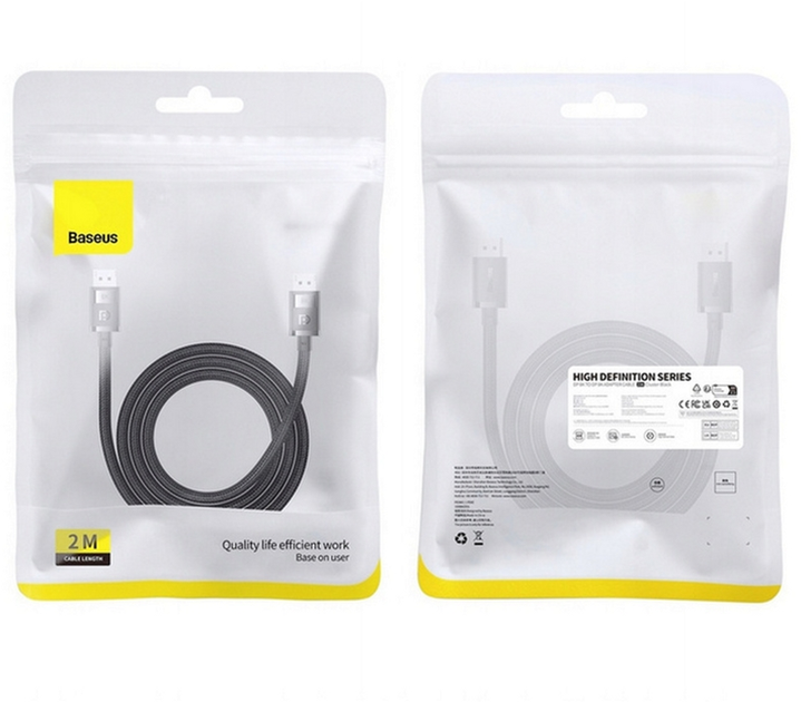 Kabel Baseus High Definition Series DP 8K to DP 8K 2 m Black (B00633706111-02) - obraz 7