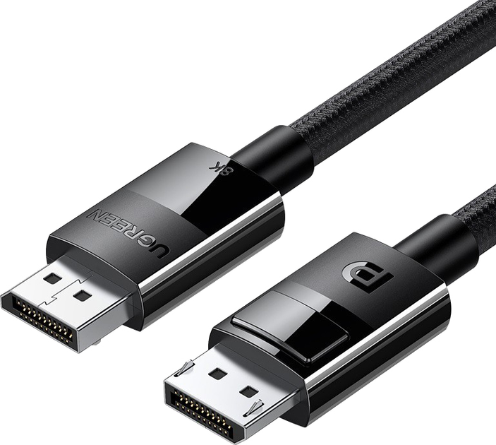 Кабель Ugreen DP114 DP 1.4 Male to Male Plastic Case Braided Cable 1.5 м Black (6957303883912) - зображення 1