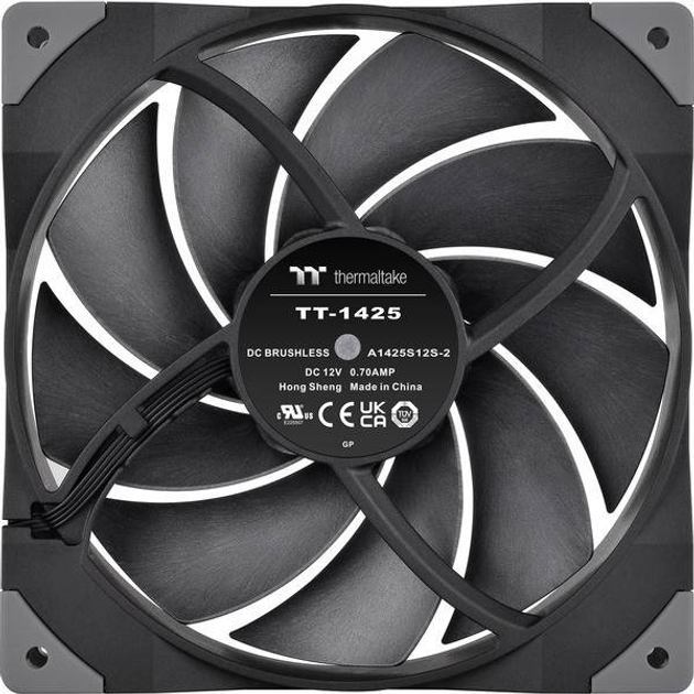 Кулер Thermaltake GT14 PC Cooling Fan TT Premium Edition 140мм Чорний (CL-F157-PL14BL-A) - зображення 2
