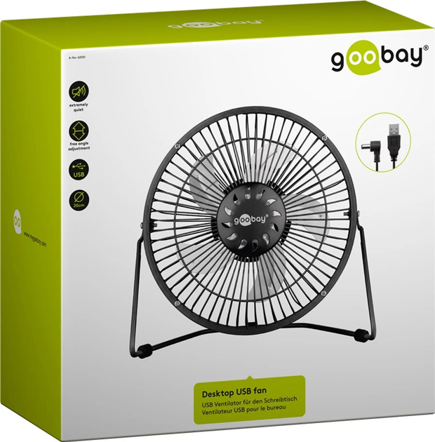 Wentylator Goobay 20 sm Czarny (4040849620614) - obraz 5